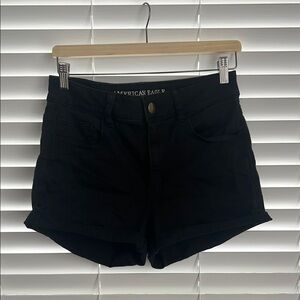 American Eagle Outfitters Black Jean Shorts Classic Cut